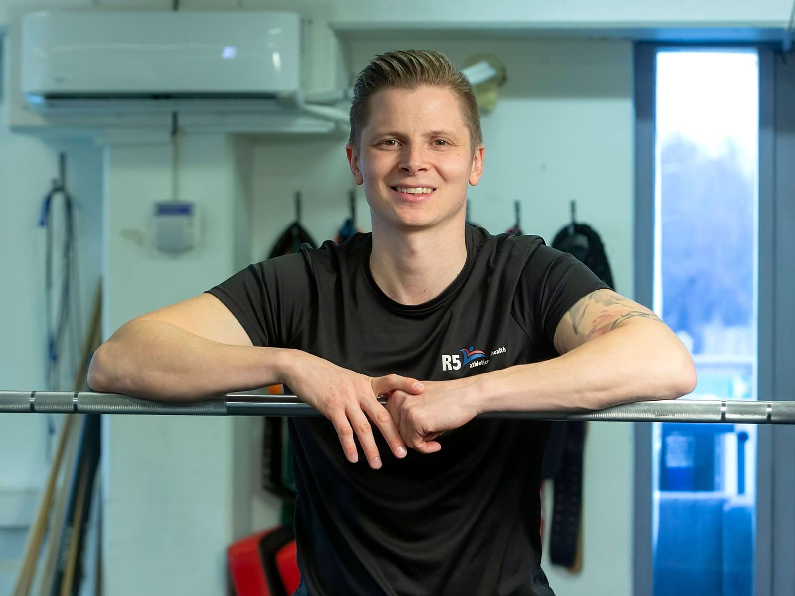 Johan Lahti in the R5 Athletics & Health gym.